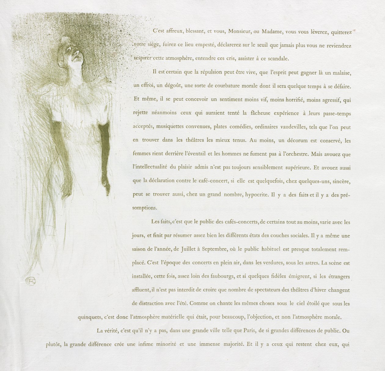 Yvette Guilbert-Francia sorozat: 3. sz alkotó: Henri de Toulouse Lautrec