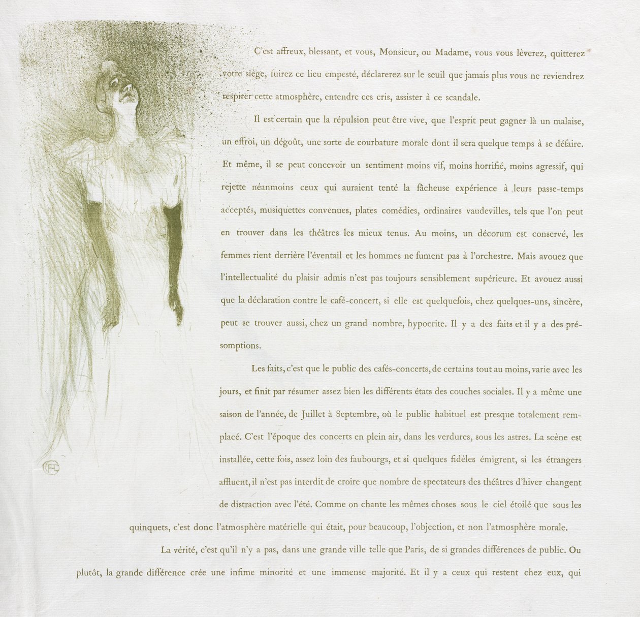 Yvette Guilbert-francia sorozat: 1894. 3. szám. alkotó: Henri de Toulouse Lautrec