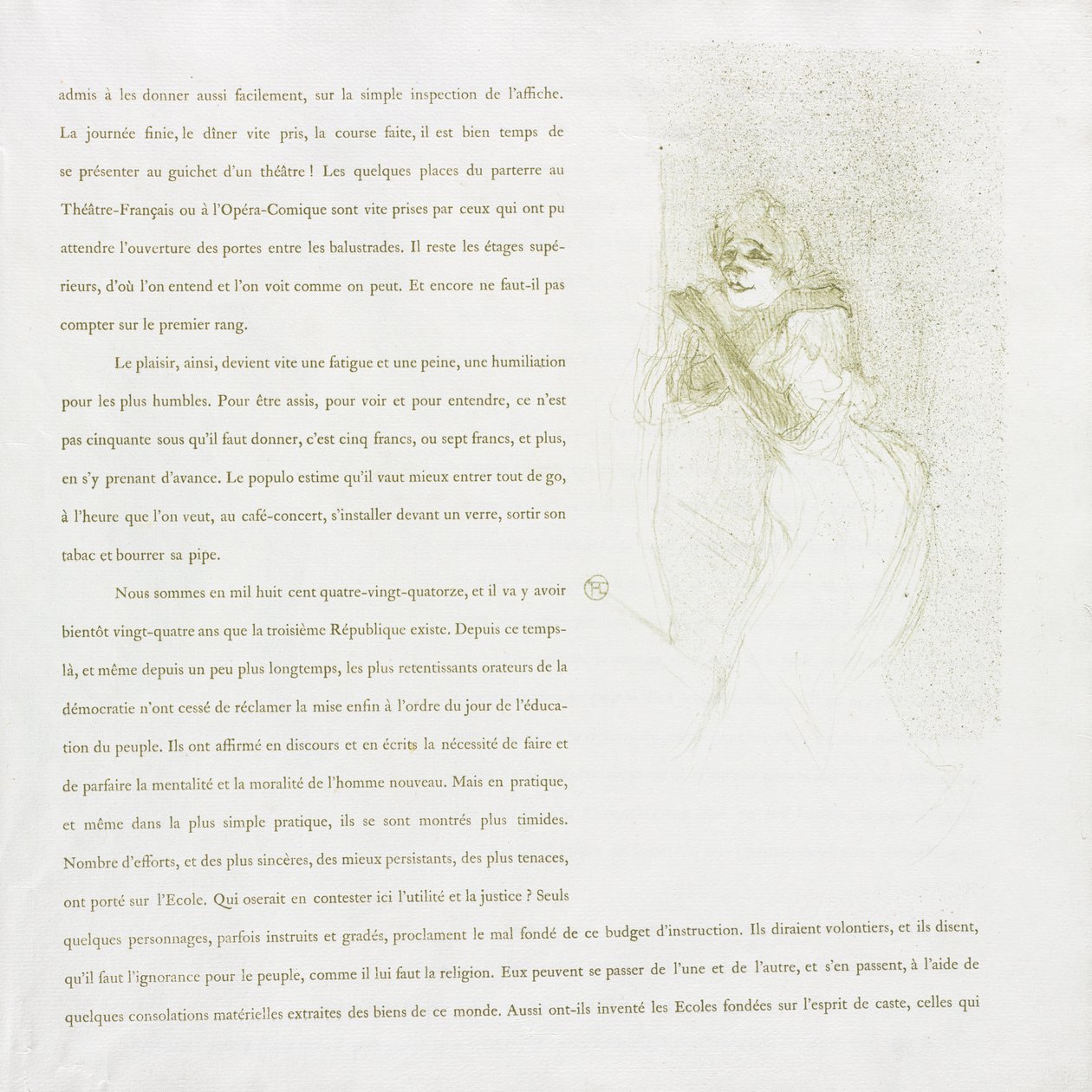 Yvette Guilbert-Francia sorozat: 5. sz alkotó: Henri de Toulouse Lautrec