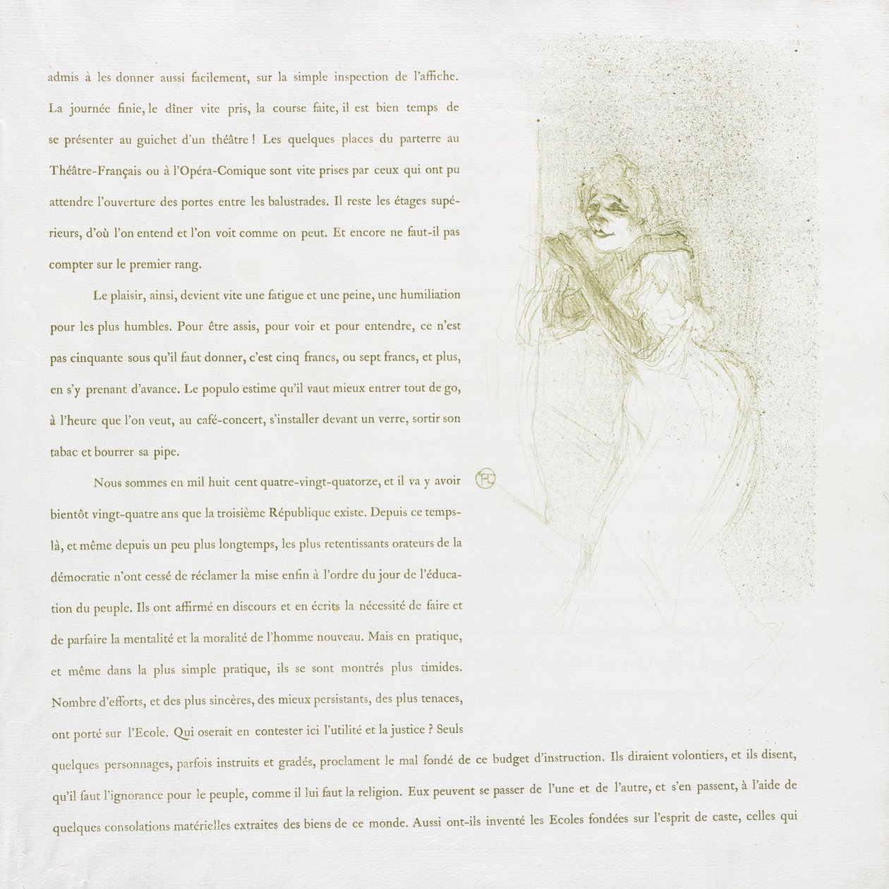 Yvette Guilbert-francia sorozat: 1894. 5. szám. alkotó: Henri de Toulouse Lautrec