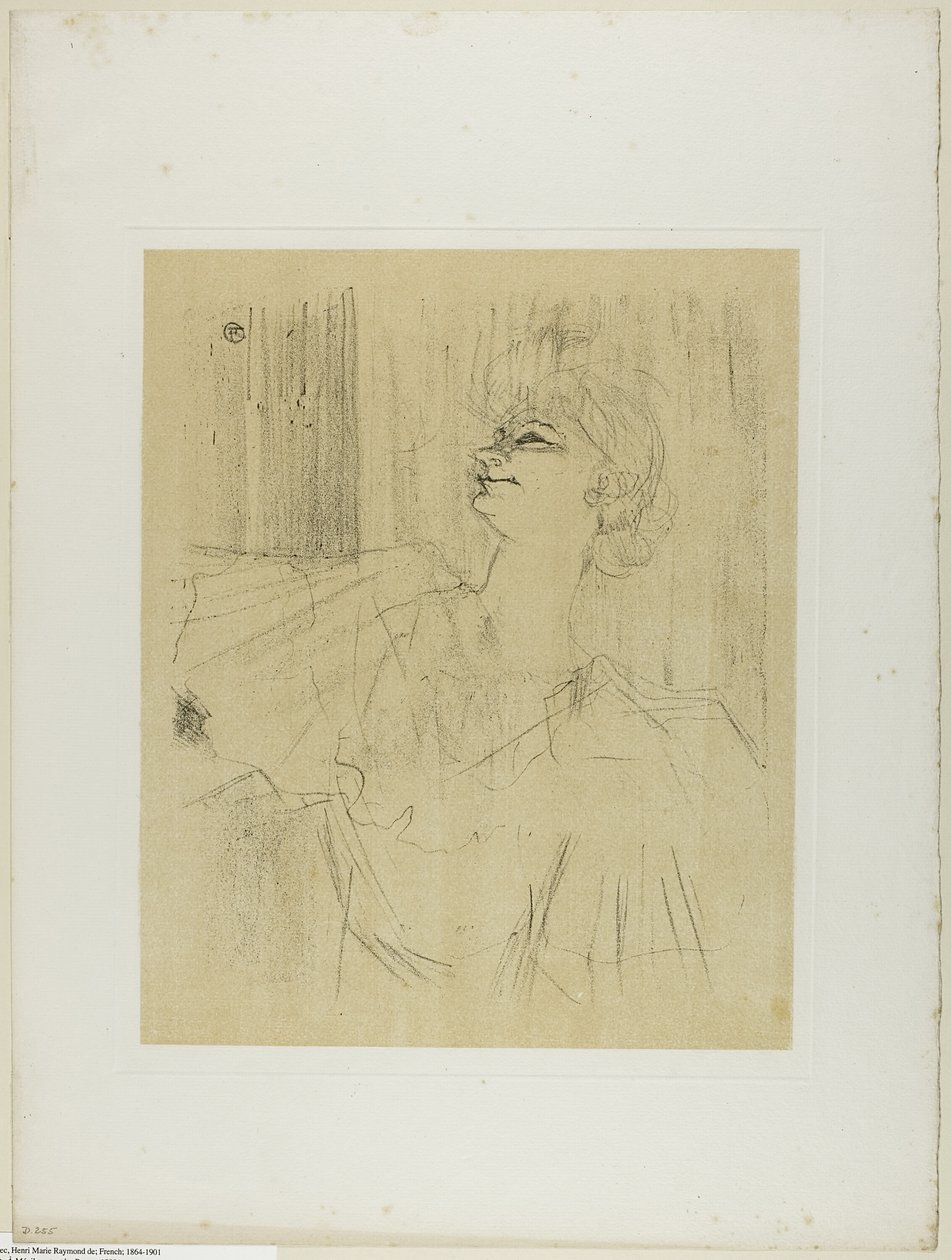 Yvette Guilbert – Menilmontant de Bruant, Yvette Guilberttől alkotó: Henri de Toulouse Lautrec