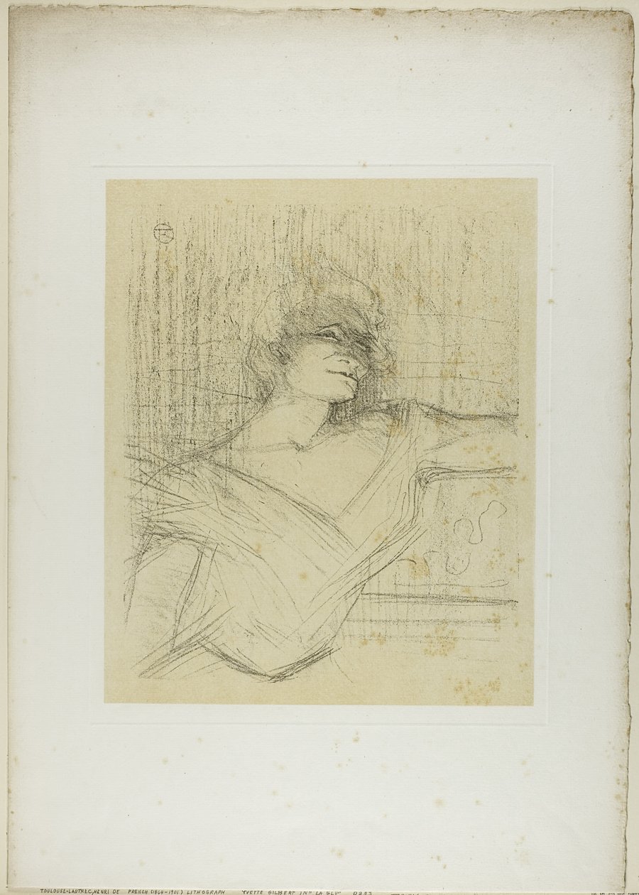 Yvette Guilbert – A Glu-ban, Yvette Guilberttől alkotó: Henri de Toulouse Lautrec
