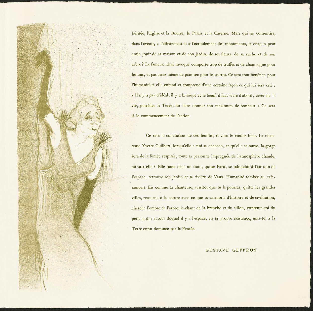 Yvette Guilbert alkotó: Henri de Toulouse Lautrec