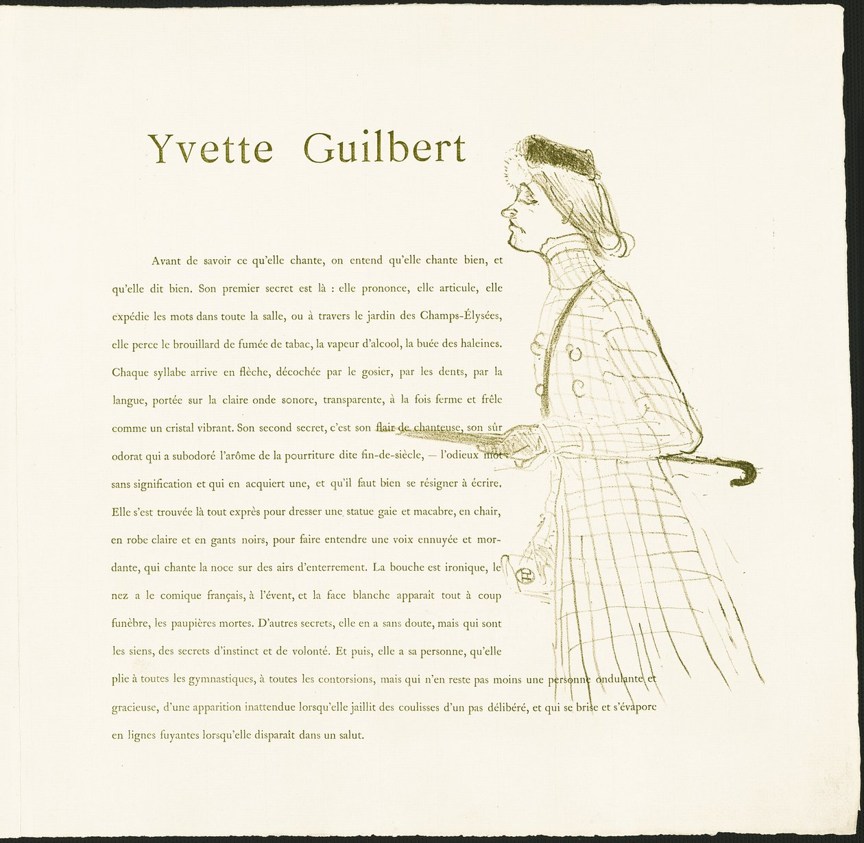 Yvette Guilbert alkotó: Henri de Toulouse Lautrec