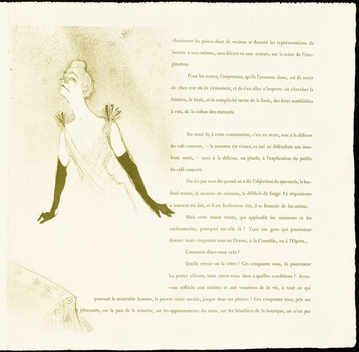 Yvette Guilbert alkotó: Henri de Toulouse Lautrec