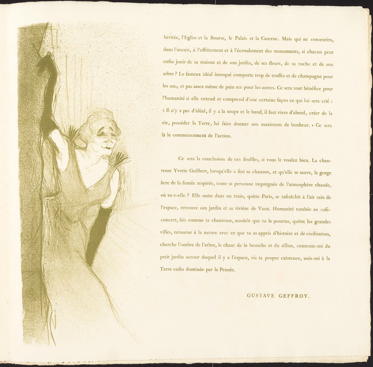 Yvette Guilbert, 1894. alkotó: Henri de Toulouse Lautrec