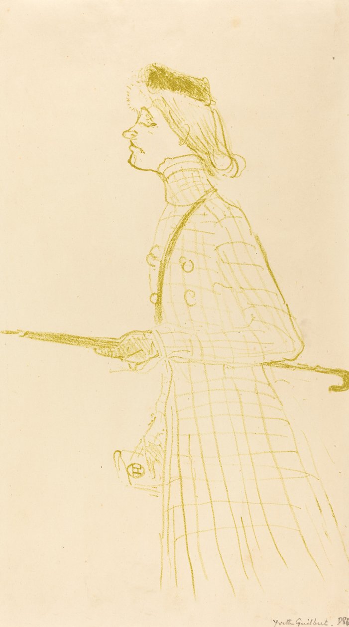 Yvette Guilbert, 1894. alkotó: Henri de Toulouse Lautrec