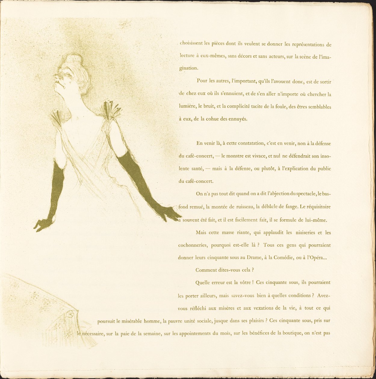 Yvette Guilbert, 1894. alkotó: Henri de Toulouse Lautrec
