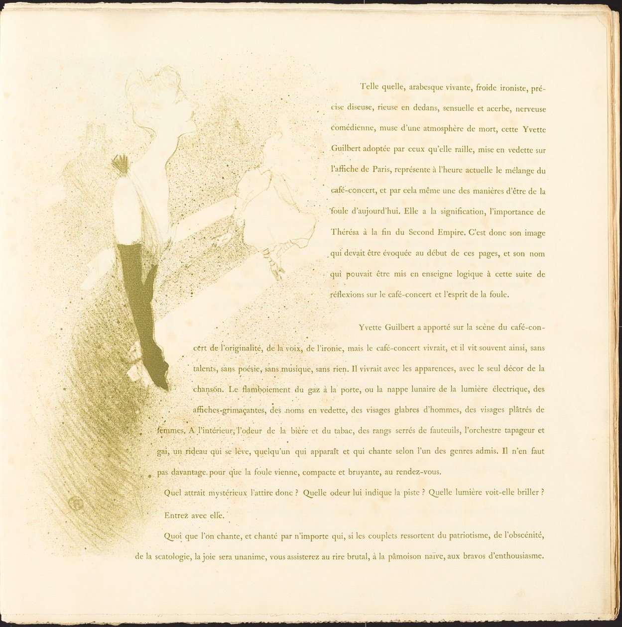 Yvette Guilbert, 1894. alkotó: Henri de Toulouse Lautrec