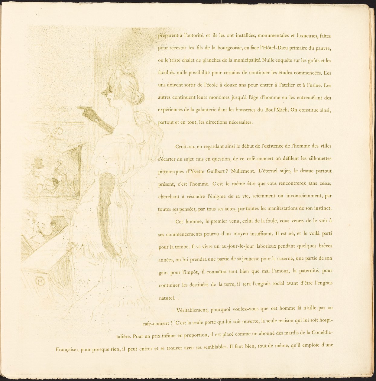 Yvette Guilbert, 1894. alkotó: Henri de Toulouse Lautrec