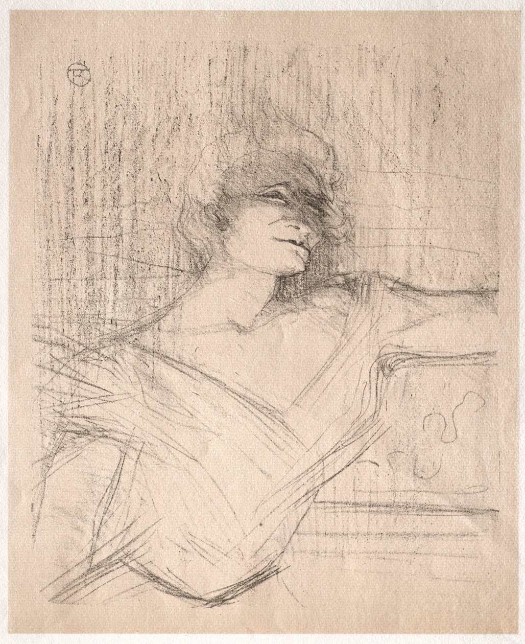 Yvette Guilbert: A ragasztóban, 1898. alkotó: Henri de Toulouse Lautrec