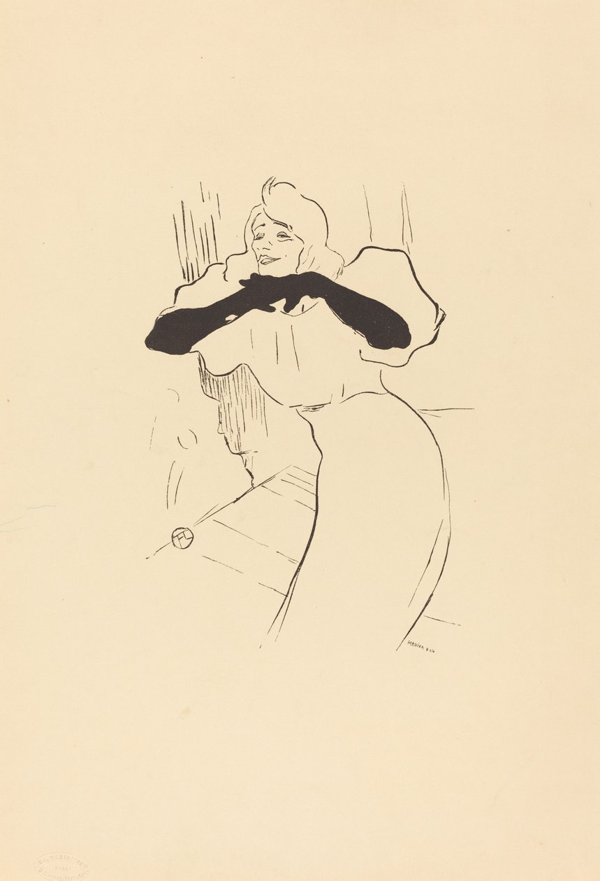 Yvette Guilbert: Linger, Longer, Loo. alkotó: Henri de Toulouse Lautrec