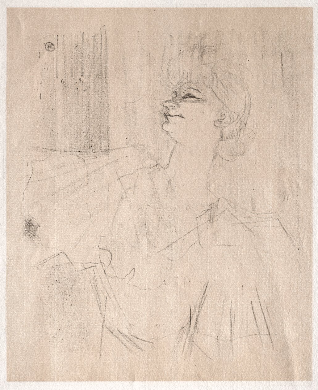 Yvette Guilbert: Ménilmontantban, Bruantból, 1898. alkotó: Henri de Toulouse Lautrec