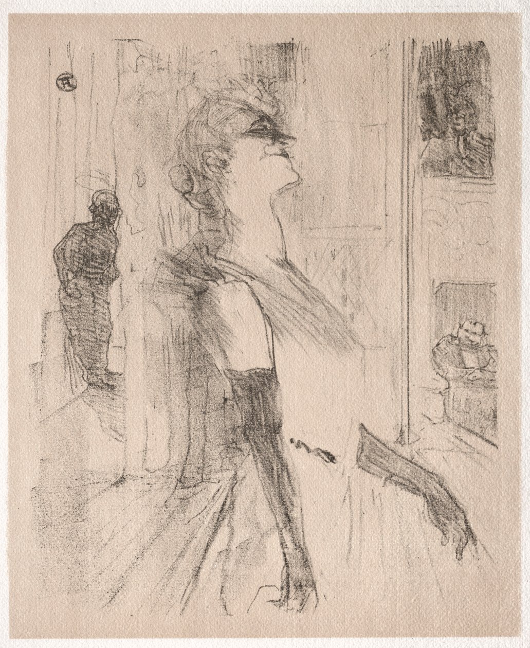 Yvette Guilbert: A színpadon, 1898. alkotó: Henri de Toulouse Lautrec