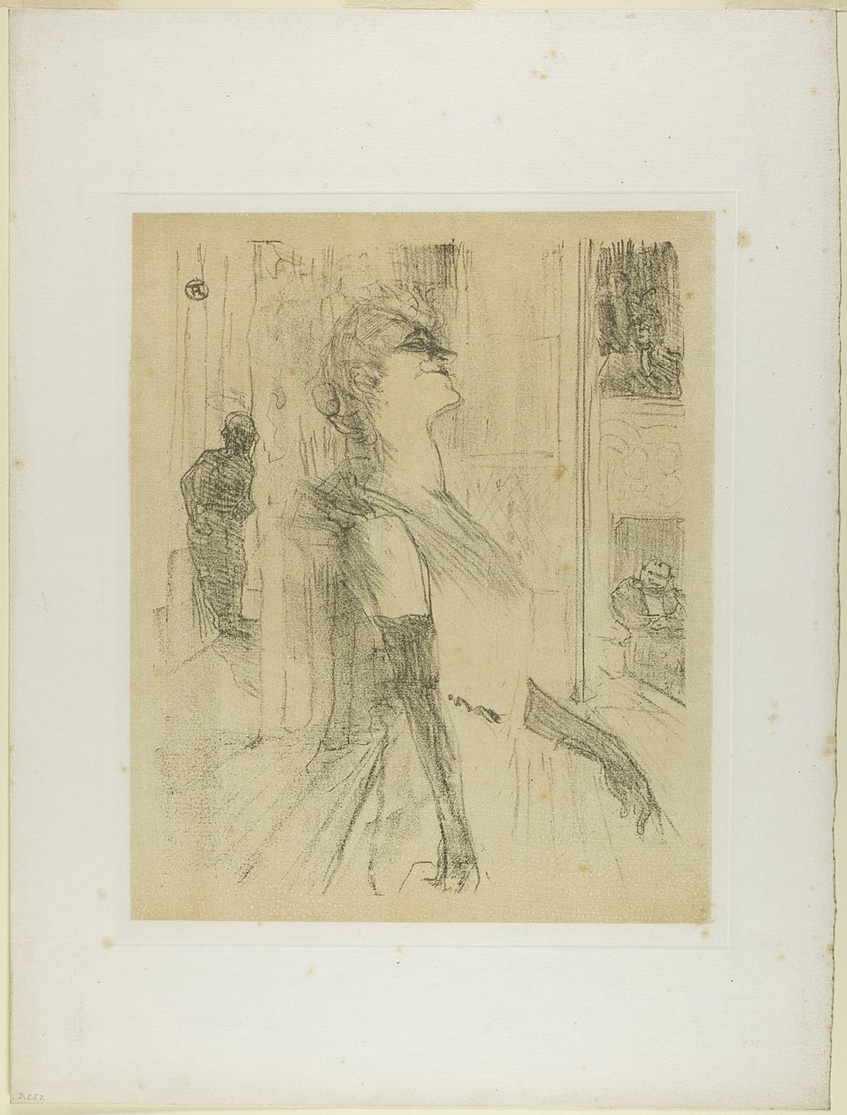 Yvette Guilbert a színpadon, Yvette Guilberttől alkotó: Henri de Toulouse Lautrec