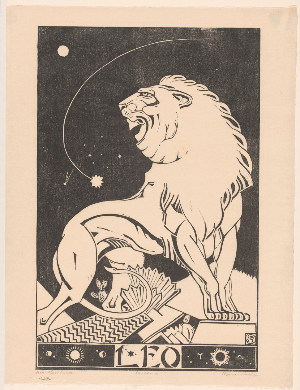 Oroszlán Oroszlán (cím a tárgyon) alkotó: Henri van der Stok (signed by artist)