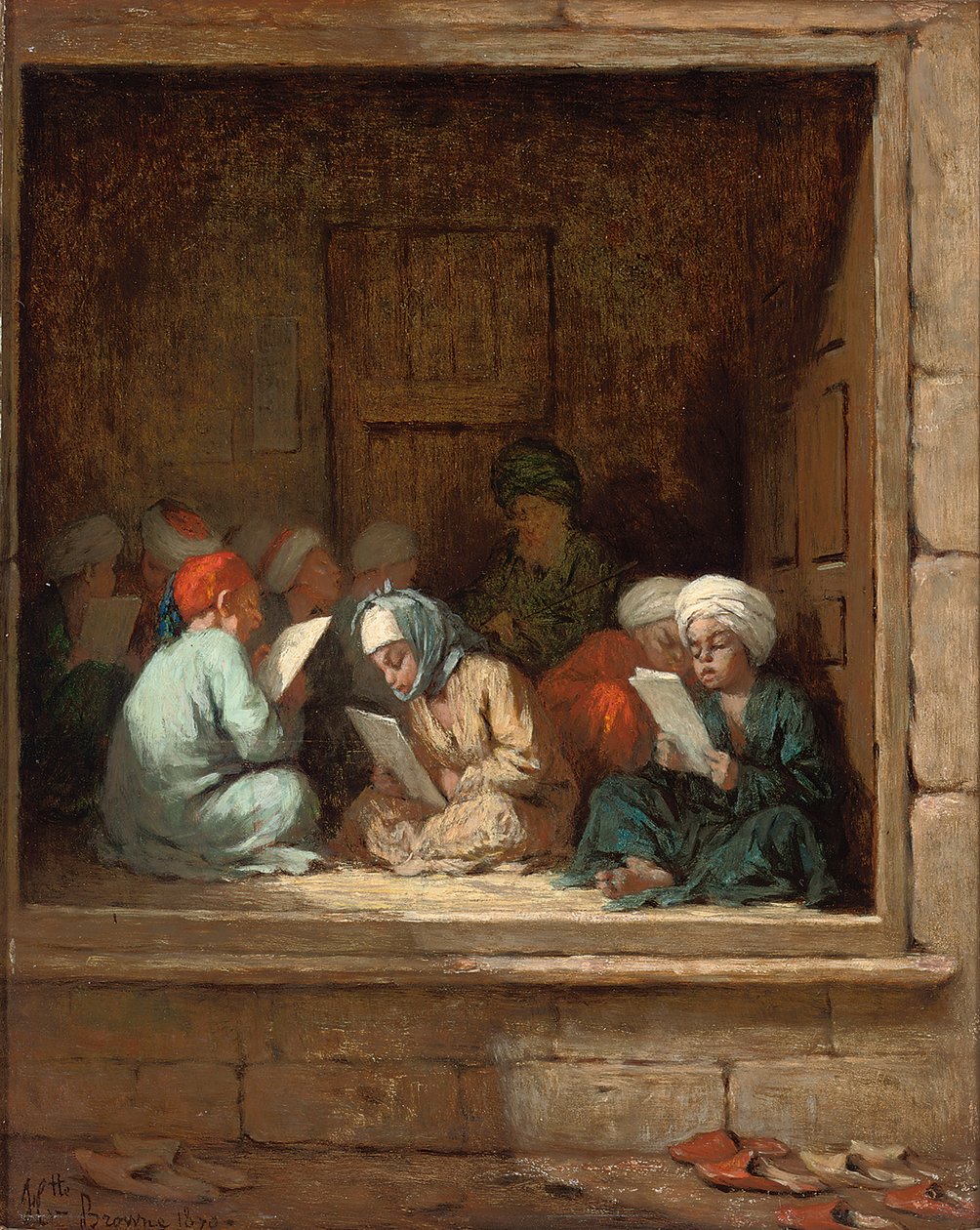 Egy török tanterem, 1870 alkotó: Henriette Browne