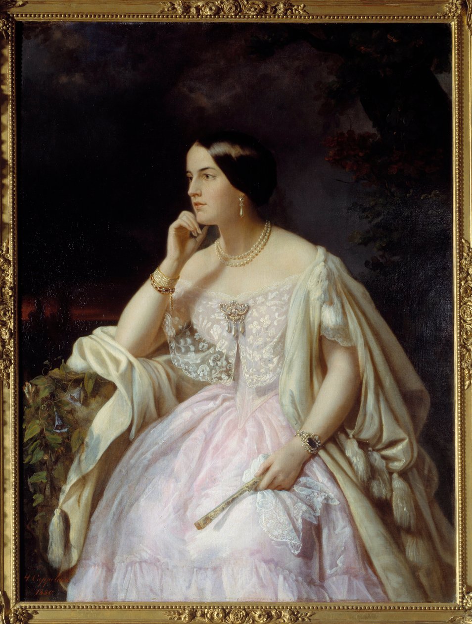 Harriet Howard kisasszony portréja. Elizabeth Ann Haryett (1823-1865) portréja Napóleon III. Henriette Nee Cappelaere Jacott festménye (XIX. század) alkotó: Henriette Jacott Cappellaere