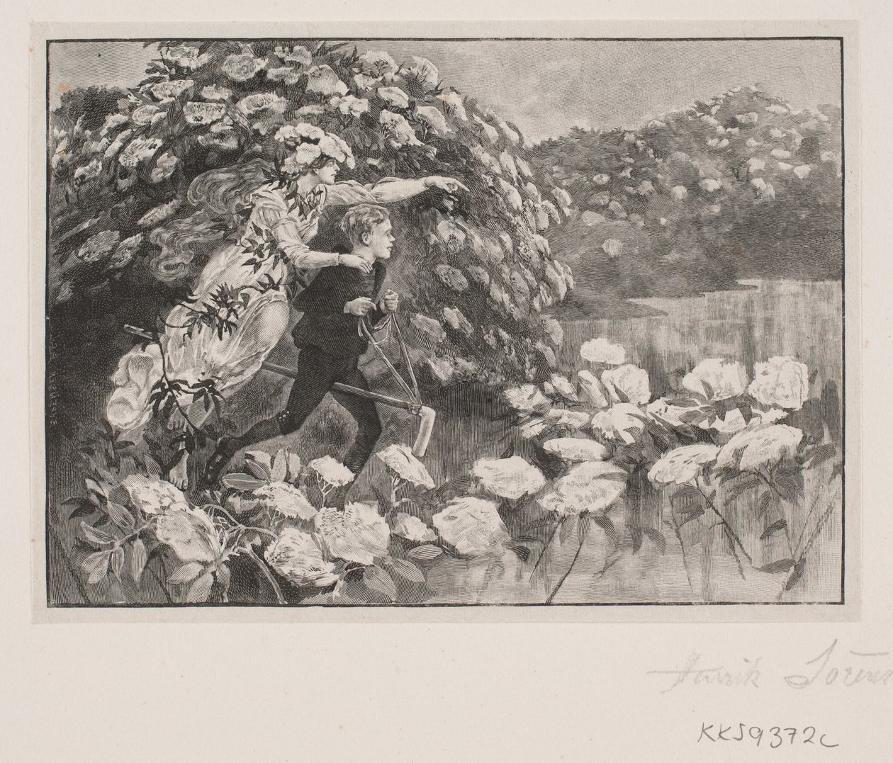 Illusztráció H. C. Andersenhez: "Hyldemother" alkotó: Henrik Arnold Hamilkar Sørensen