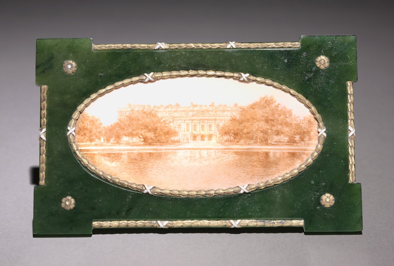 Hampton Court keretezett miniatúrája, Peter Carl Fabergé (1846-1920) cége alkotó: Henrik Wigstrom