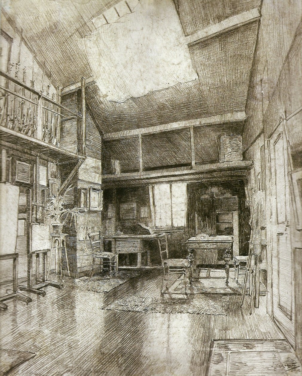 A művészek műhelye Boitsfortban alkotó: Henrique Alvim Correa