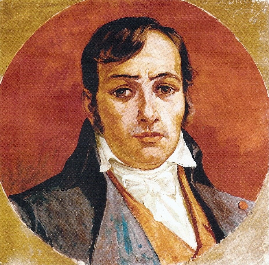 Portugues: Joachim Lebreton arcképe a Nemzeti Képzőművészeti Iskola épületének, ma a Nemzeti Szépművészeti Múzeum épületének homlokzatának freskójához, Rio de Janeiro, RJn alkotó: Henrique Bernardelli