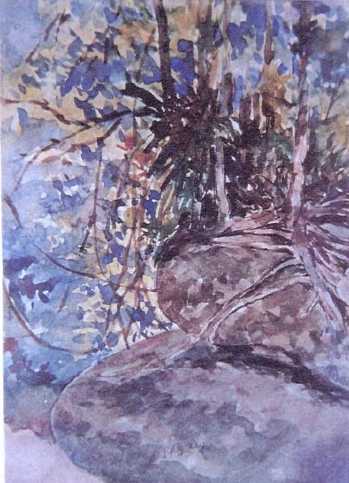 Tanulmány - Sziklák alkotó: Henrique Bernardelli