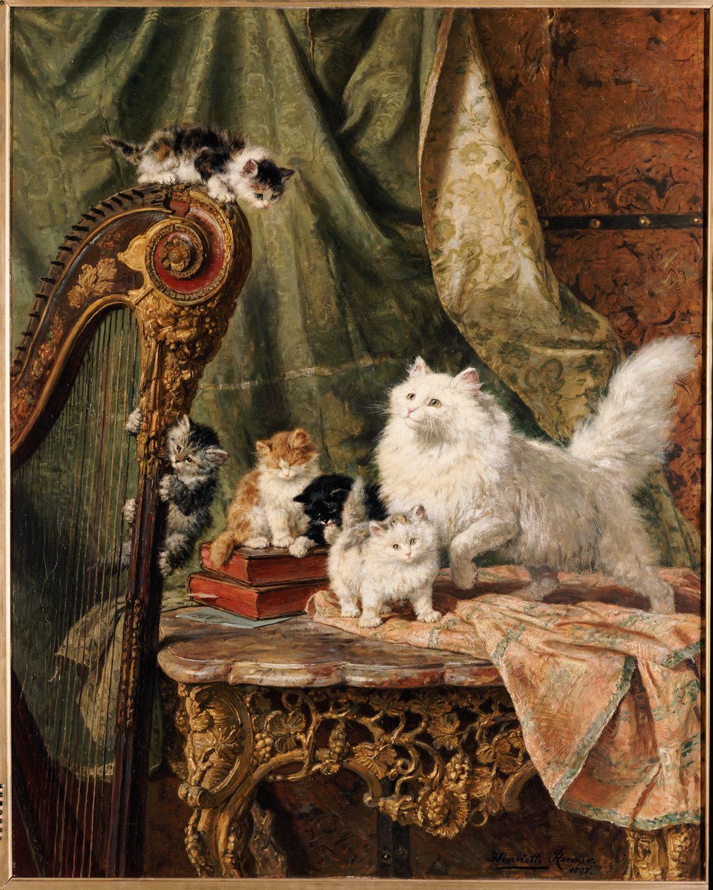 Zenés közjáték, 1897 alkotó: Henriëtte Ronner Knip