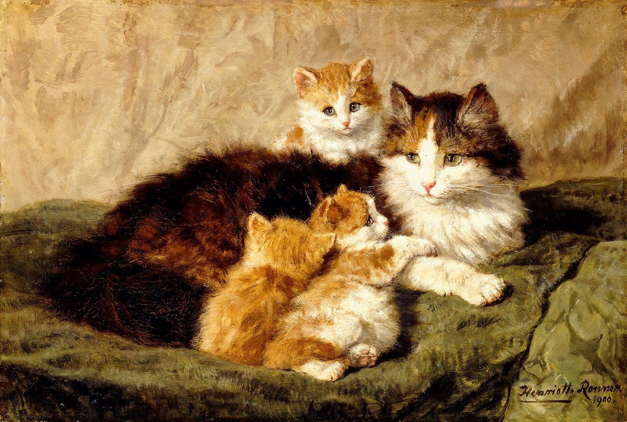 Elégedettség, 1900 alkotó: Henriëtte Ronner Knip