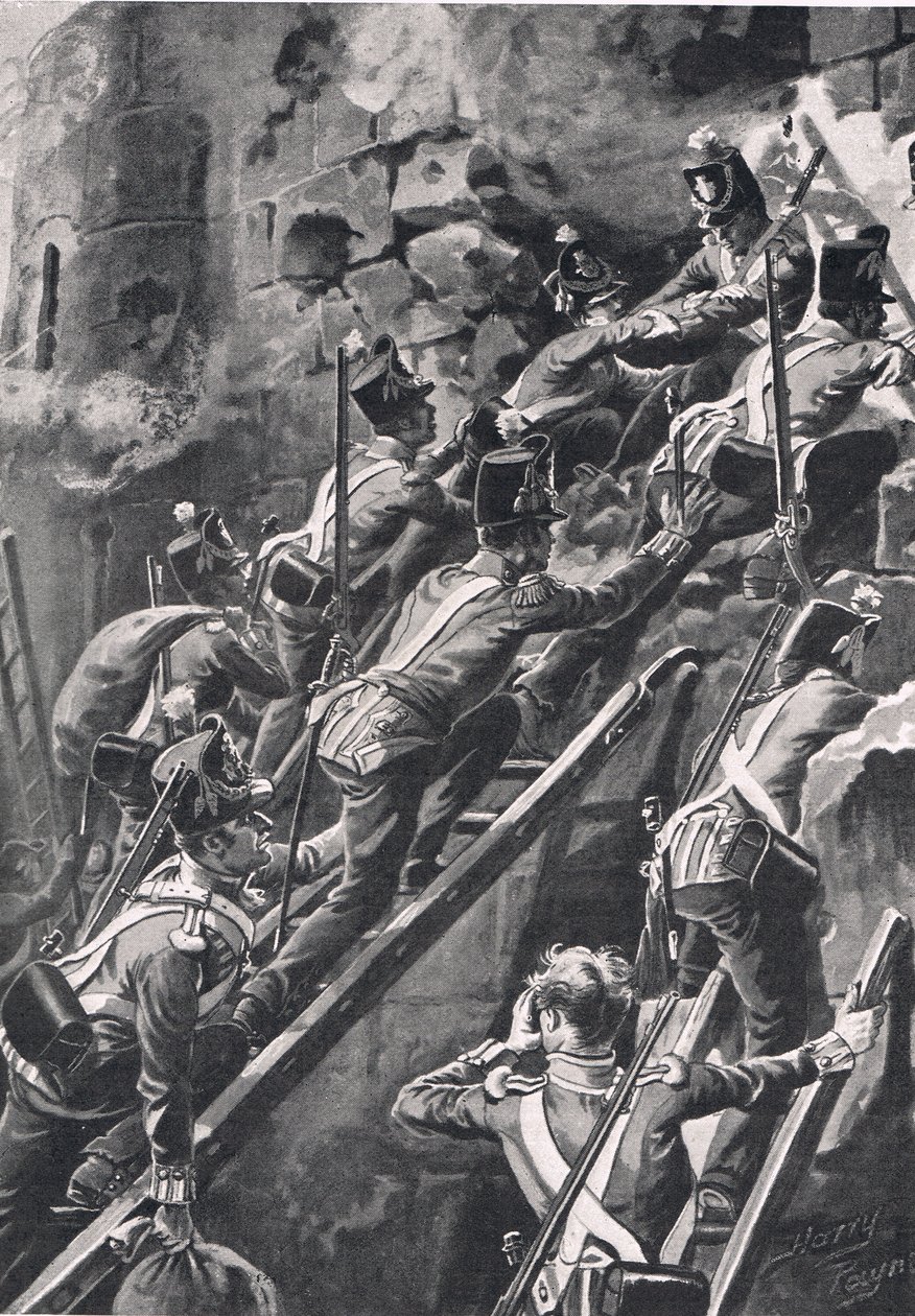 The Connaught Rangers at the Storming of Ciudad Rodrigo, 1812. január 19., illusztráció a 