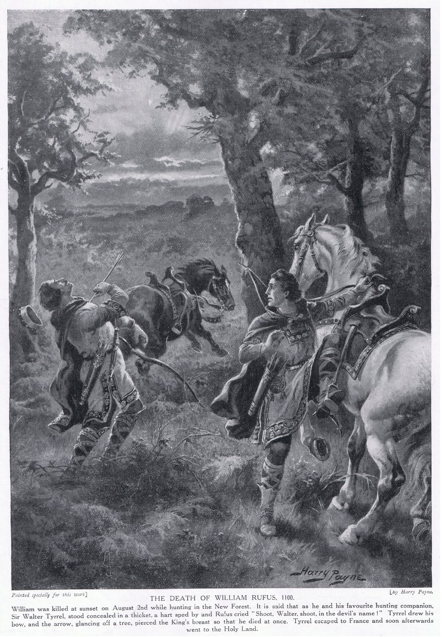 William Rufus halála AD1100, 1920-as évek alkotó: Henry A. Payne