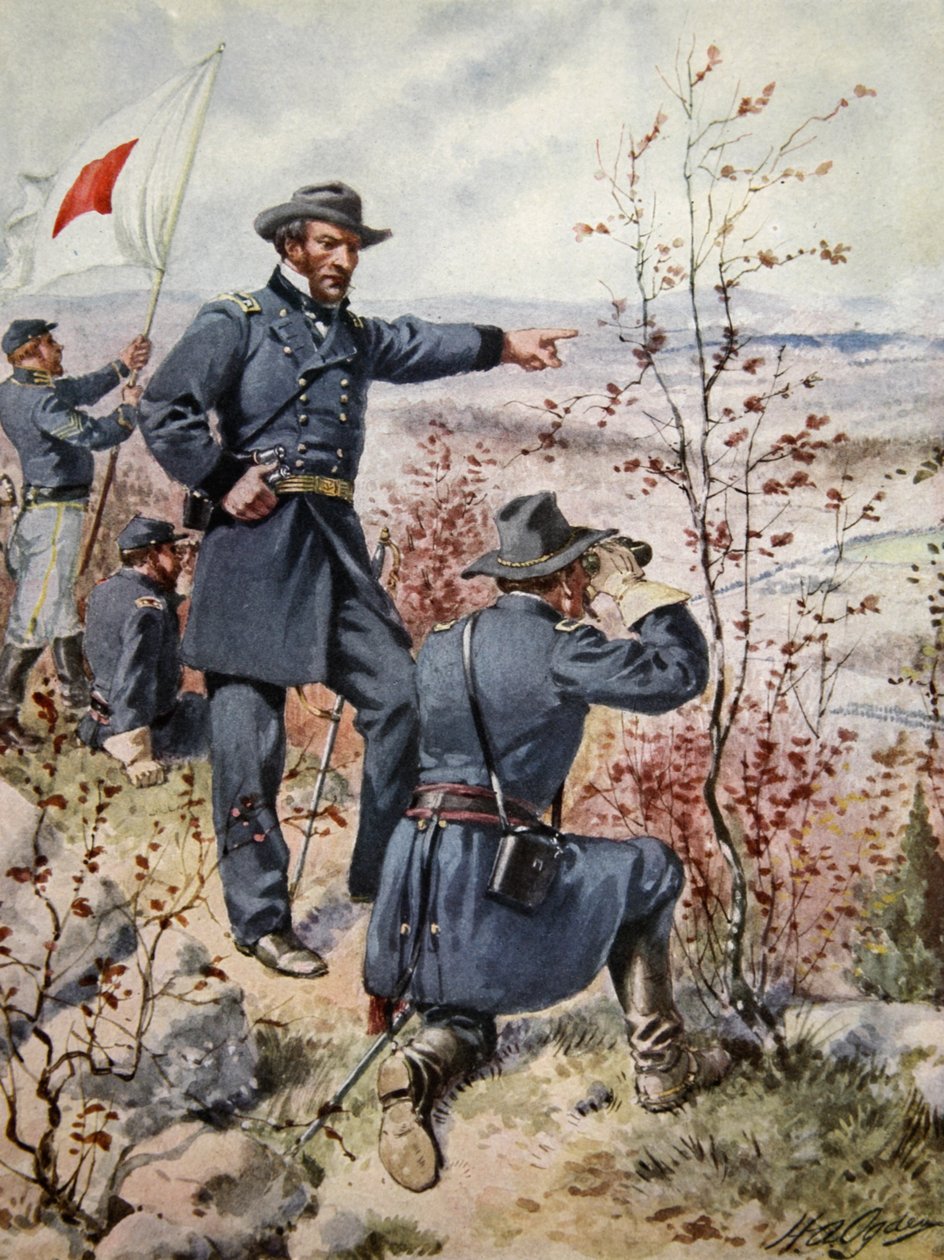 Sherman tábornok a Kenesaw-hegynél az Allatoona-hágónál vívott csata során, 1864. október 4. alkotó: Henry Alexander Ogden