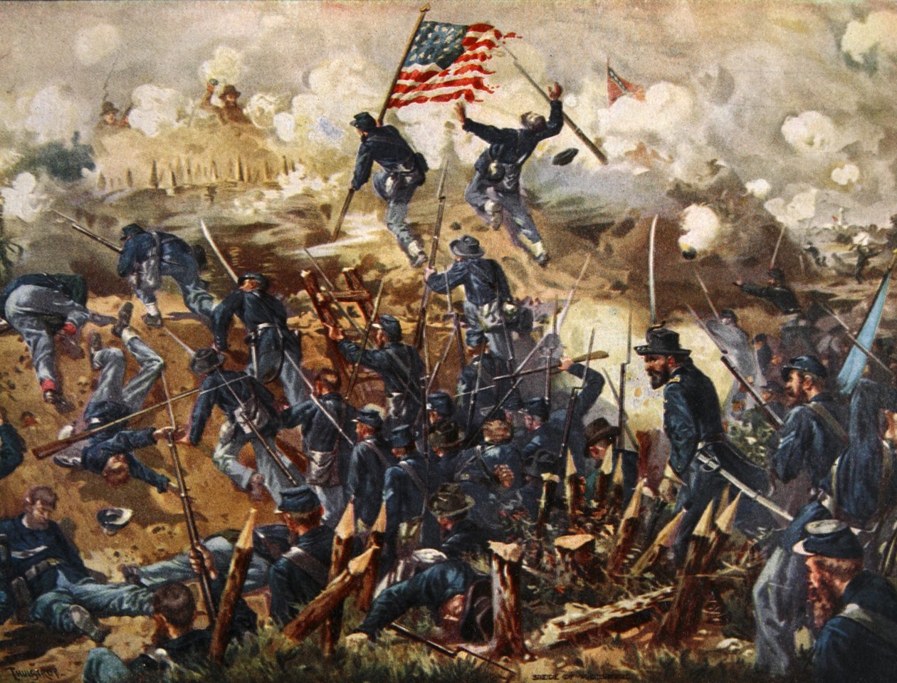 Vicksburg ostroma, 1863. május 18. - július 4. ; alkotó: Henry Alexander Ogden