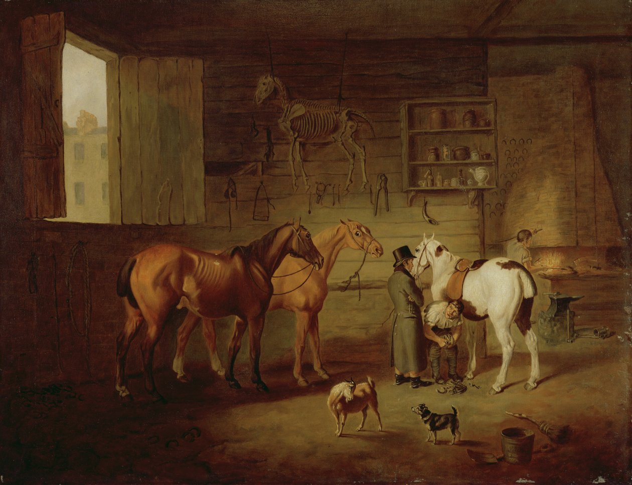 A kovácsműhely, 1810-20 körül alkotó: Henry Bernard Chalon