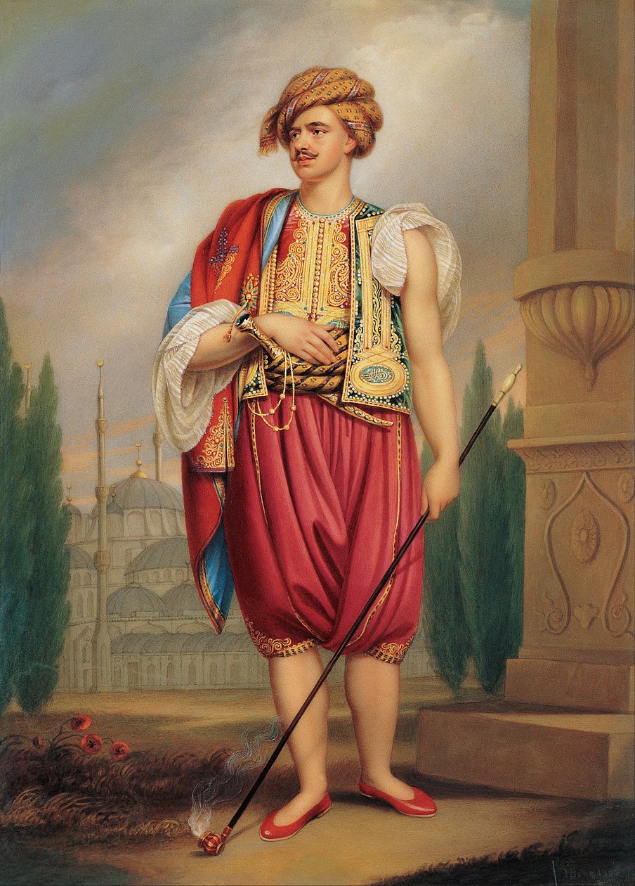 Thomas Hope portréja török jelmezben alkotó: Henry Pierce Bone