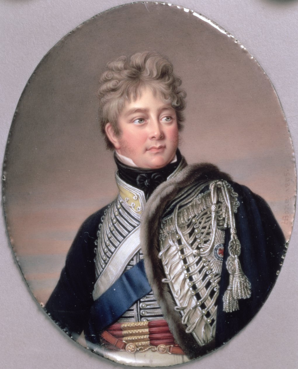 IV. György (1762-1830) miniatűr portréja 1805 (zománcozott wc, réz) alkotó: Henry Pierce Bone