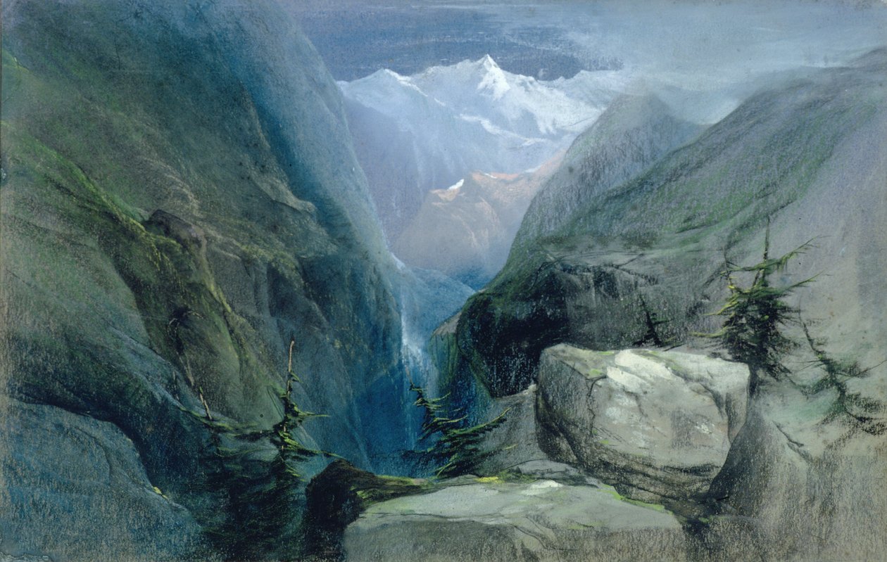 Hegyi táj alkotó: Henry Bright