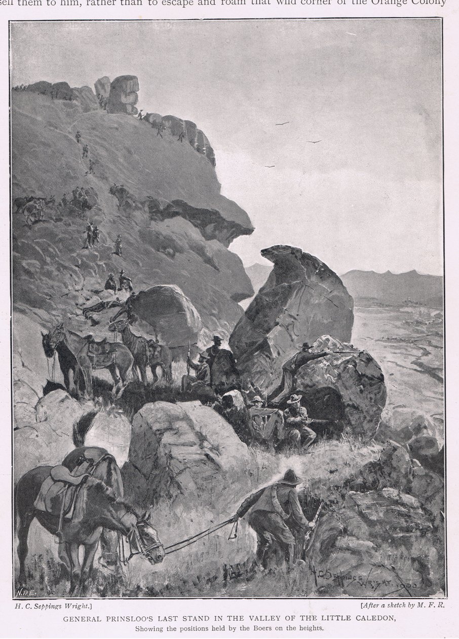 Prinsloo tábornok utolsó állása a Little Caledon völgyében alkotó: Henry Charles Seppings Wright