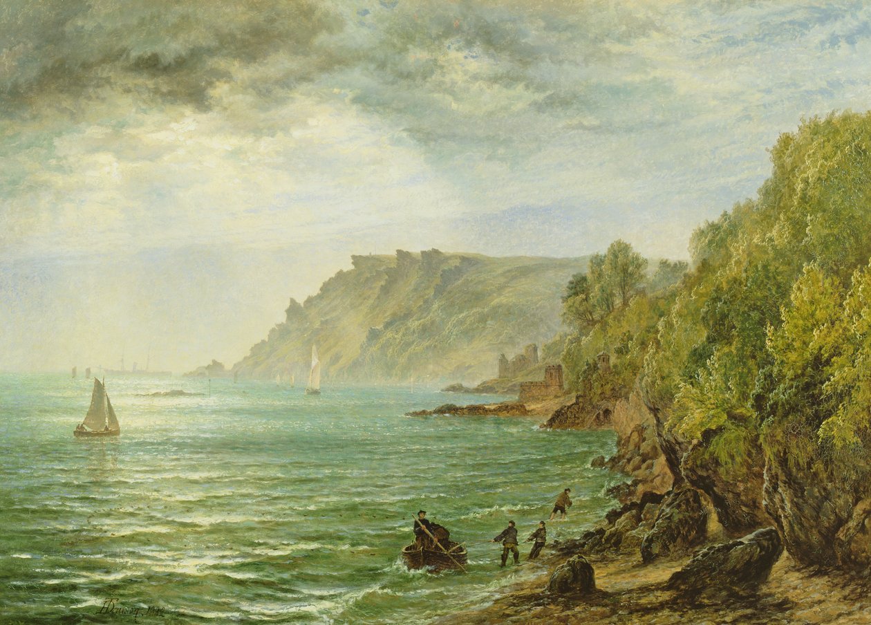 Salcombe-torkolat, Dél-Devon, 1882 alkotó: Henry Dawson
