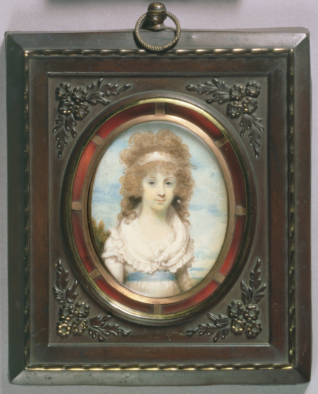 Anna Maria Blunt portré miniatúrája, 1795 körül alkotó: Henry Edridge