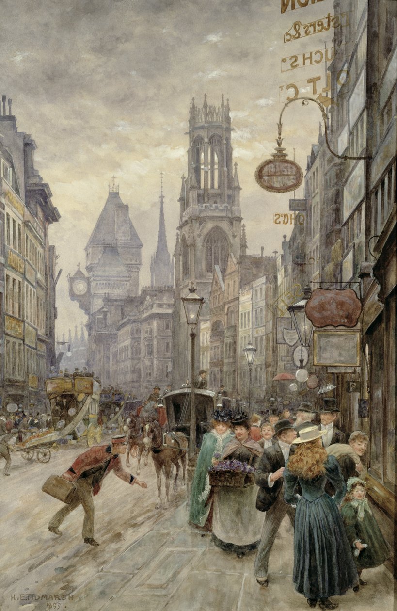 Fleet Street: Nyugatra nézve, 1899 alkotó: Henry Edward Tidmarsh