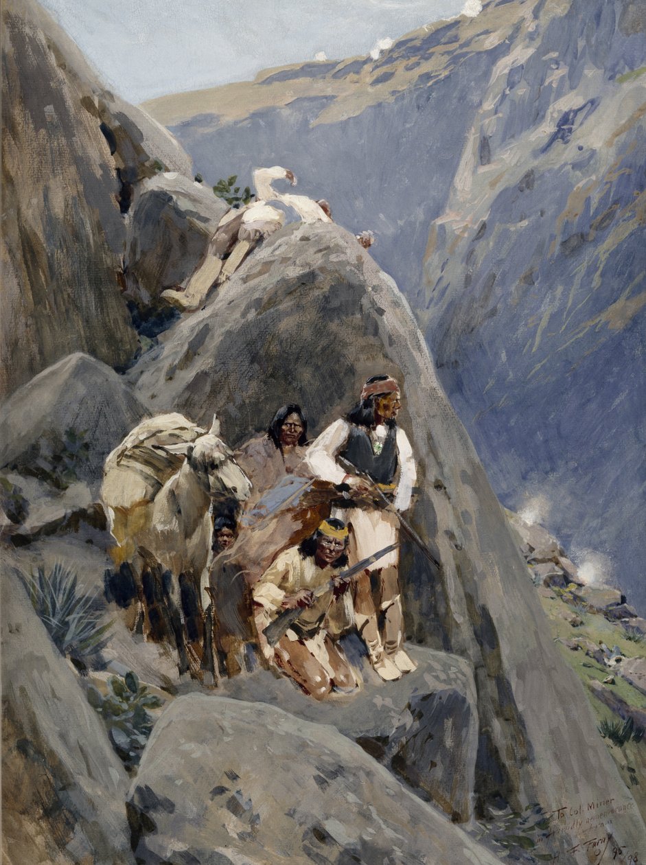 Apacs indiánok a hegyekben, 1895-98 alkotó: Henry Francois Farny