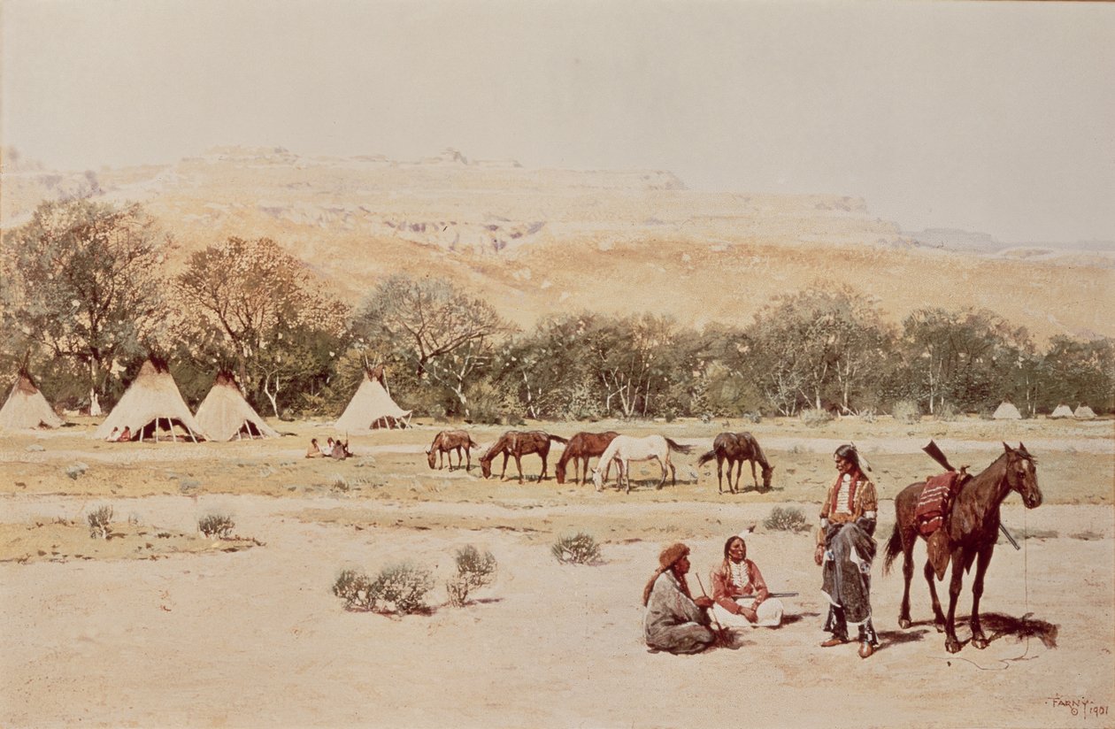 Indian Campment, Denver, Colorado alkotó: Henry Francois Farny