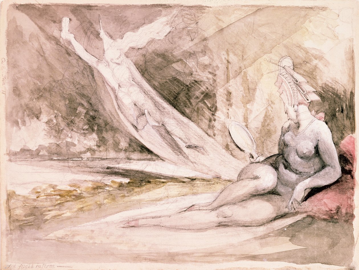 A hiúság allegóriája, 1811 (toll, ceruza és WC papíron) alkotó: Johann Heinrich Füssli