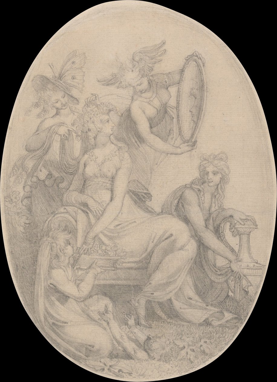 Rajz Erasmus Darwin előlapjához A botanikus kert alkotó: Johann Heinrich Füssli