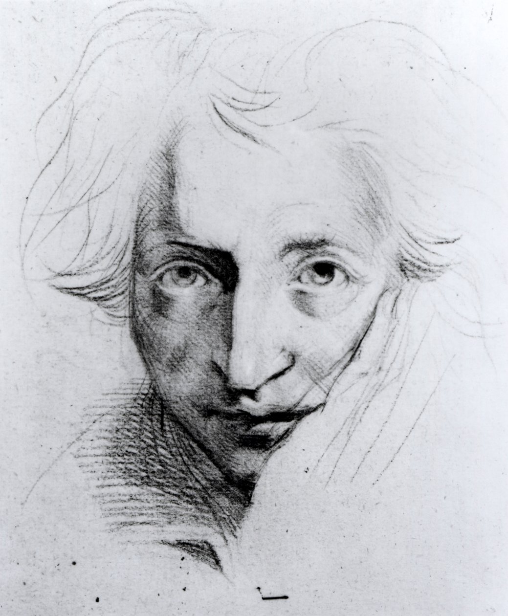 Önarckép (fekete kréta papíron) alkotó: Johann Heinrich Füssli