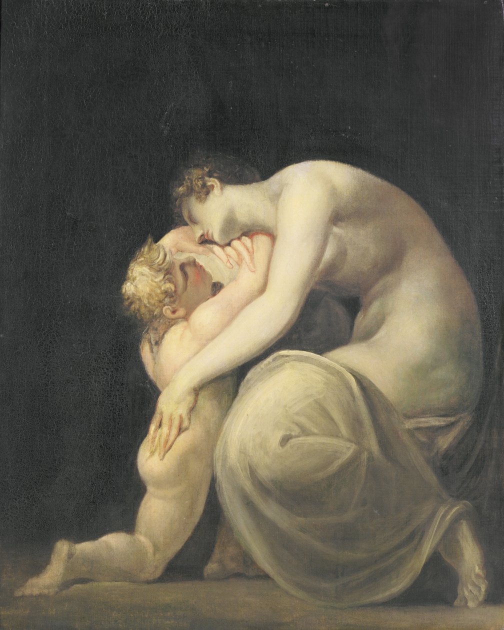Tekemessa és Eurysakes, 1800-10 alkotó: Johann Heinrich Füssli