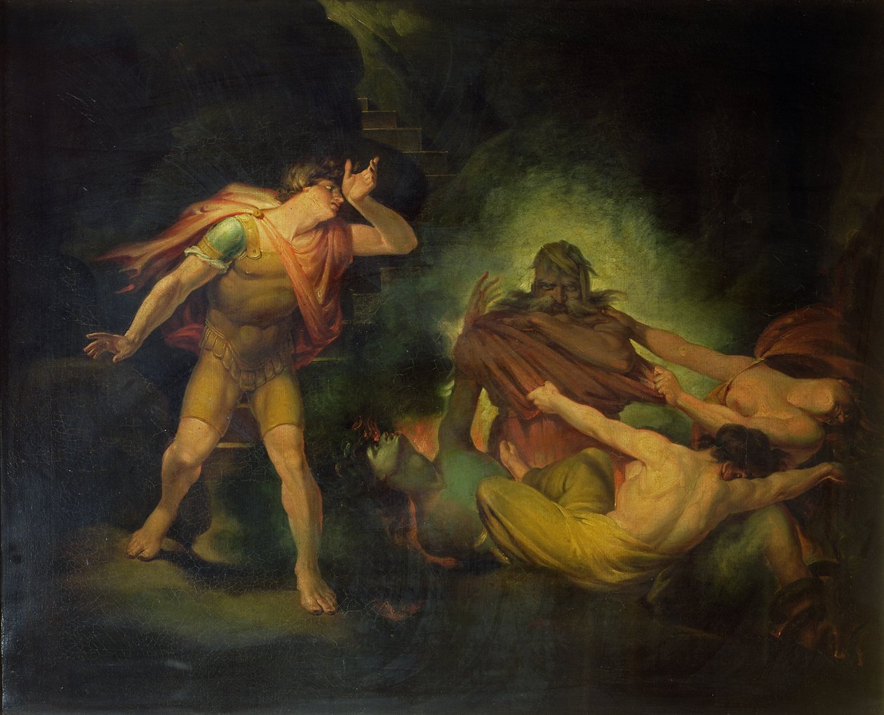 A Tűzkirály megjelenik Albert grófnak, 1801-10 körül (olaj, vászon) alkotó: Johann Heinrich Füssli