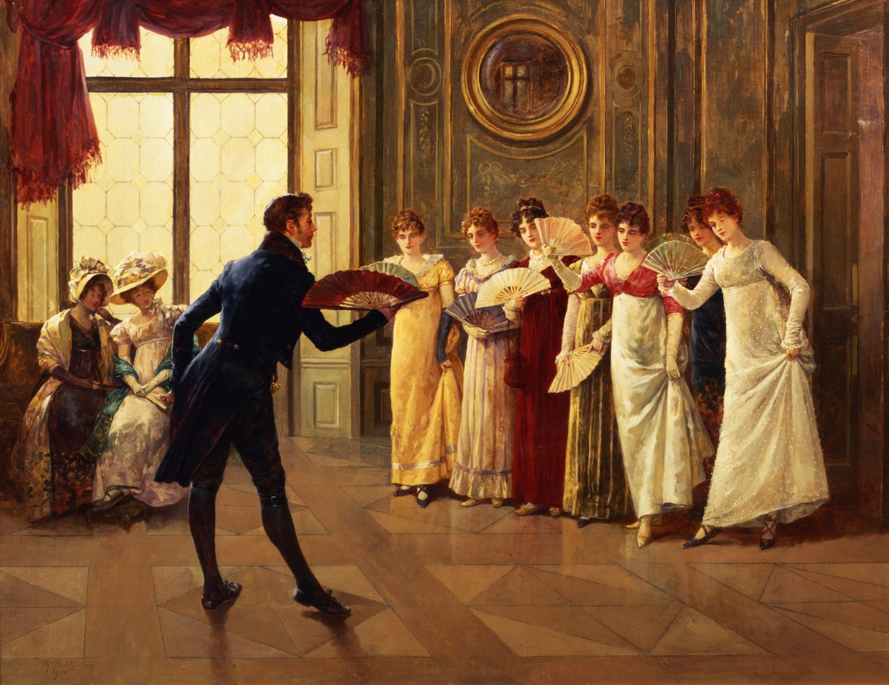 Rajongói flört, 1908 alkotó: Henry Gillard Glindoni