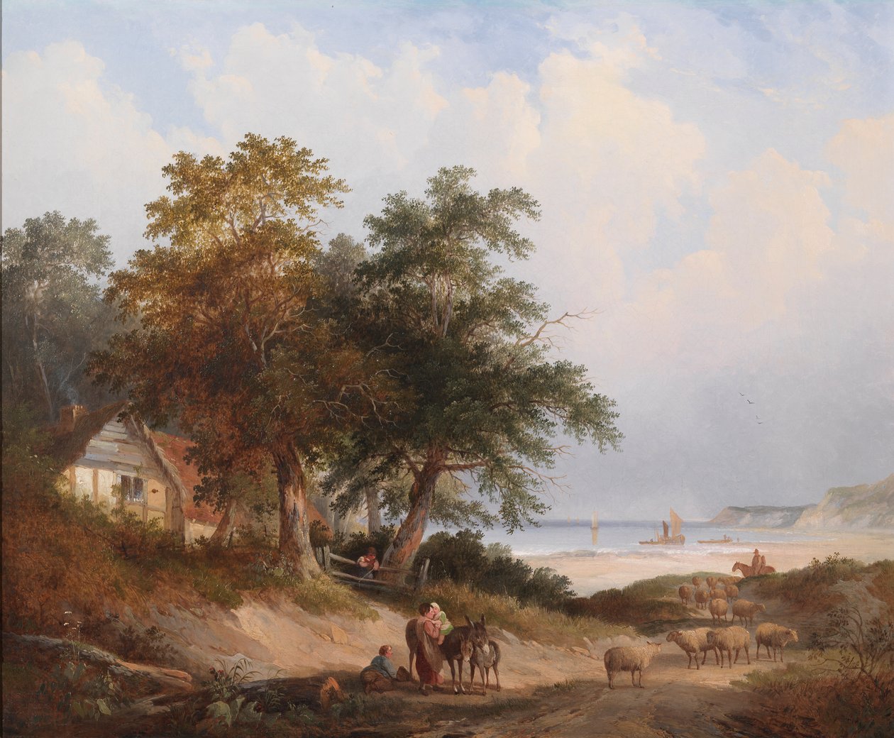 Tengerparti táj, Wight-sziget alkotó: Edwin Henry Boddington